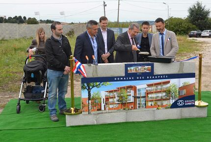 pose première pierre programme immobilier neuf domaine beaupres