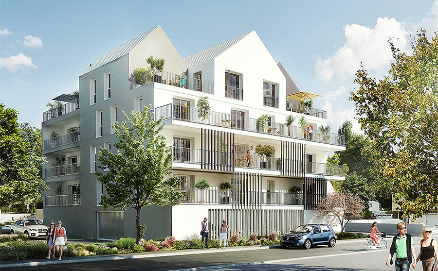 perspective programme immobilier neuf totem st nazaire 44 groupe gambetta