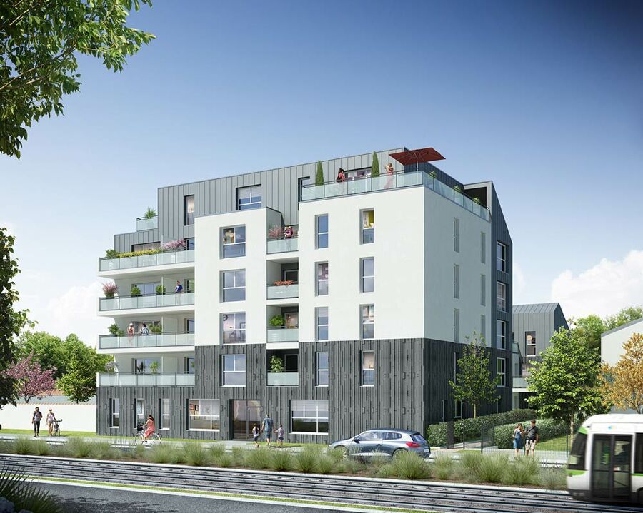 perspective programme immobilier neuf groupe gambetta nantes 44