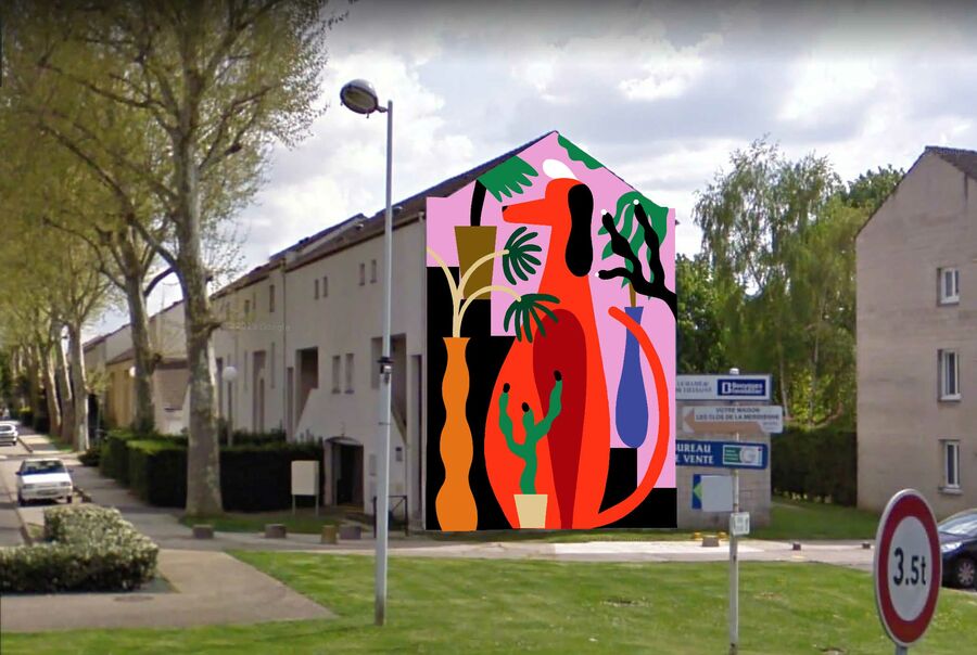 Agostino Iacurci streetart bailleur social groupe gambetta lieusaint