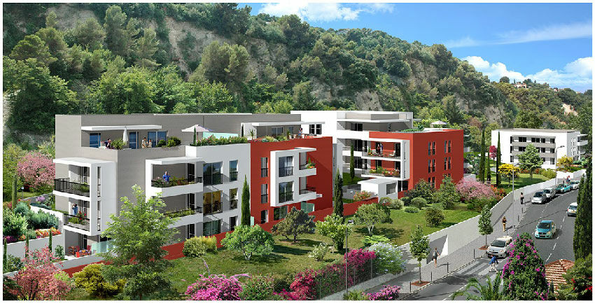 perspective programme immobilier neuf groupe gambetta nice